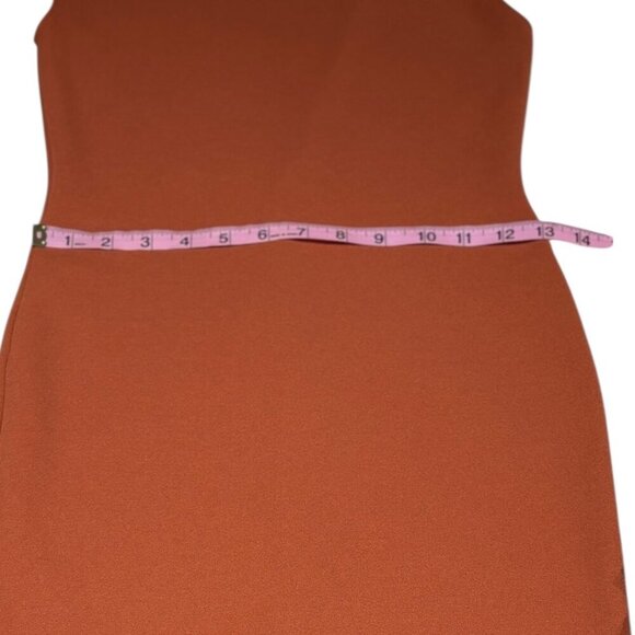 ZARA Deep Back V Midi Bodycon Dress Size Small - Picture 6 of 10